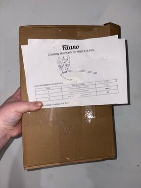 Brand new in box cowboy hat rack for the wall!